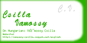 csilla vamossy business card